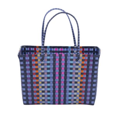 shopping basket Lou blue, medium