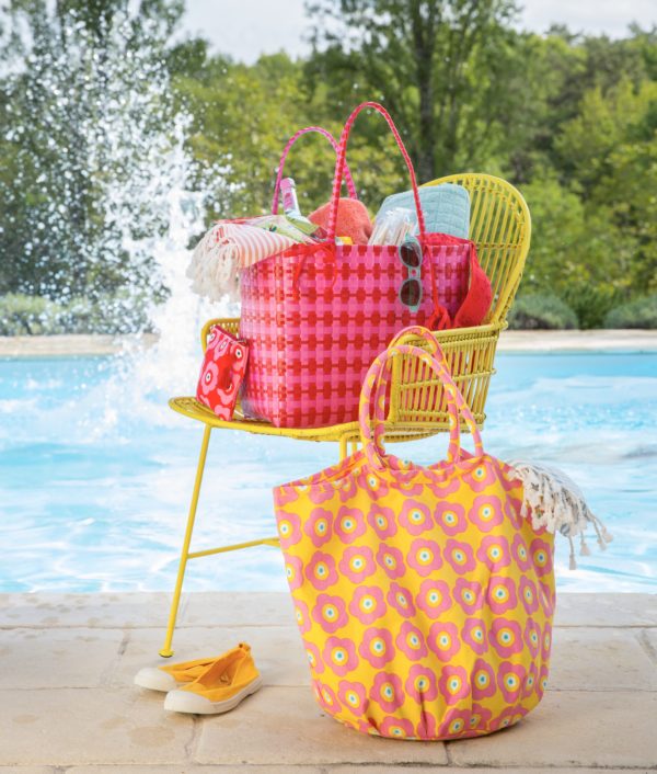shopping basket Jolie pink red medium Overbeck and Friends