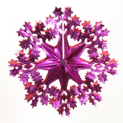 Glitzerschmuck Stern fuchsia-rot, flach