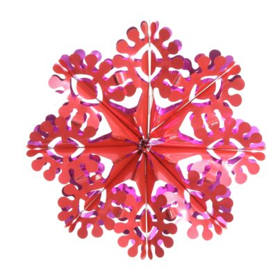 Glitzerschmuck Blume rot-fuchsia, flach