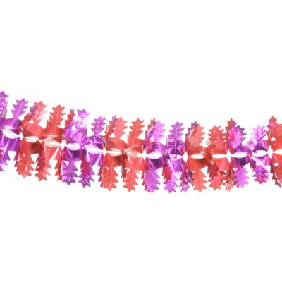 glitter garland Leaves red-fuchsia