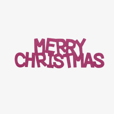 Glitzer Schriftzug Merry Christmas pink