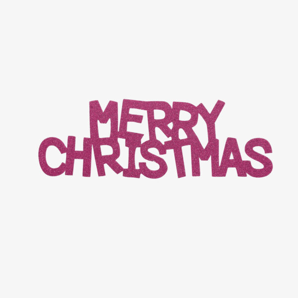 Glitzer Schriftzug Merry Christmas pink