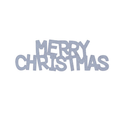 Glitzer Schriftzug Merry Christmas silber