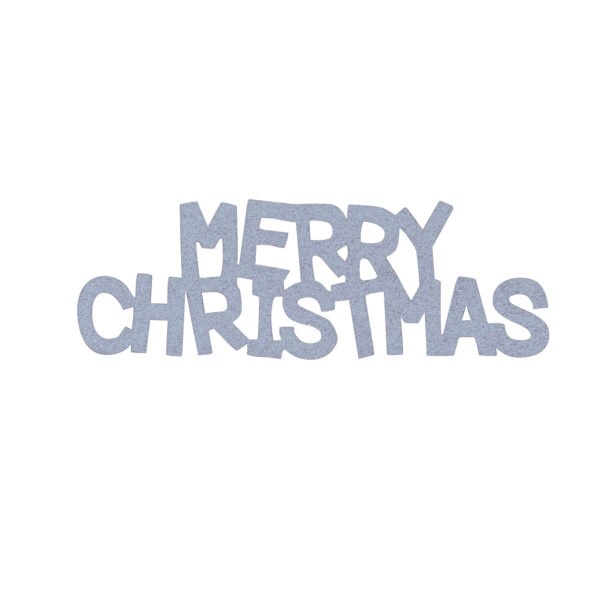 Glitzer Schriftzug Merry Christmas silber