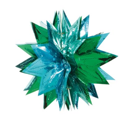 Glitzerschmuck Stern türkis-grün, rund