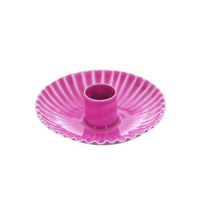 enameled candle holder Nelly pink