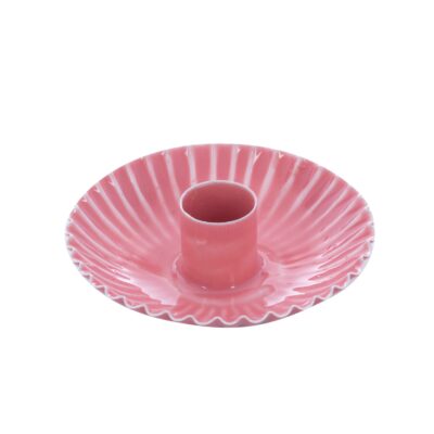 enameled candle holder Nelly peach