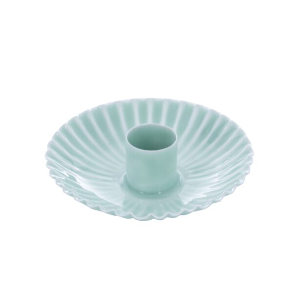 enameled candle holder Nelly aqua