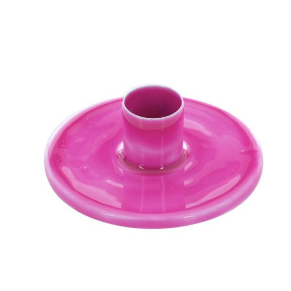 enameled candle holder Linnea pink