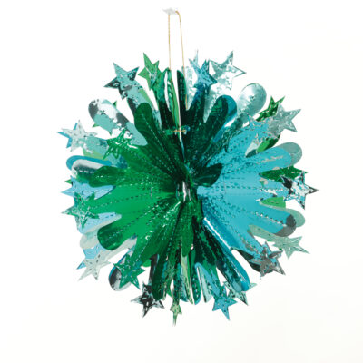 Glitzerschmuck Kristall türkis-grün, rund
