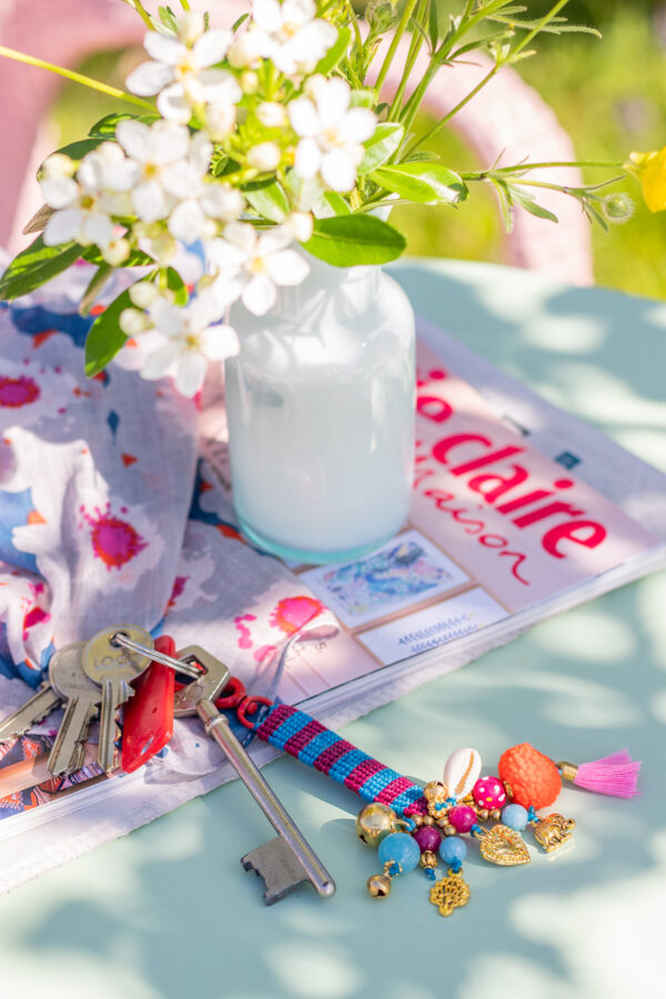 Schlüsselanhänger Jacky aqua-pink – Bild 3