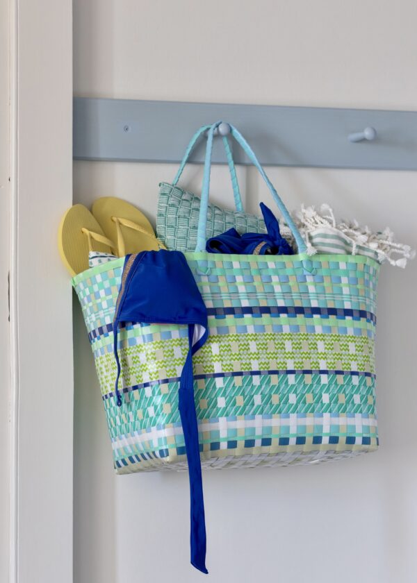shopping basket Carla turquoise, large oval - Image 3