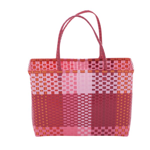 shopping basket Gina red, medium