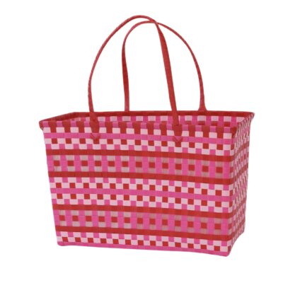 shopping basket Kara red-pink, medium