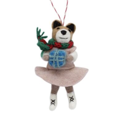 Felt Ornament Miss Bear