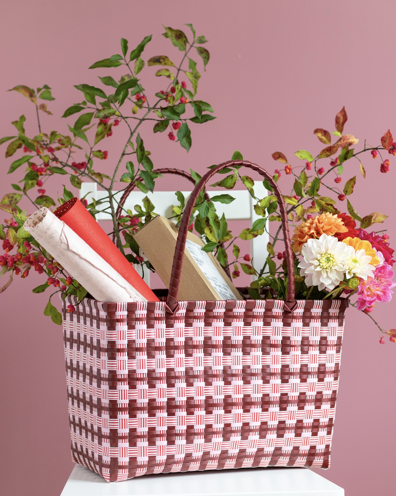 shopping basket Lilo burgundy, medium - Image 3