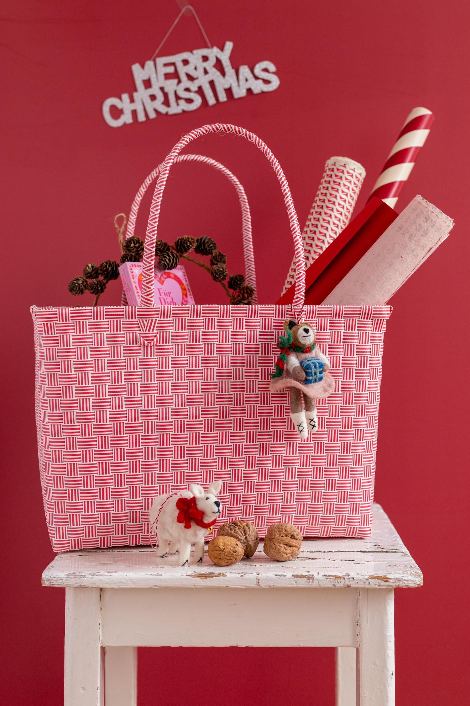 Markttasche Jess rot, medium – Bild 3