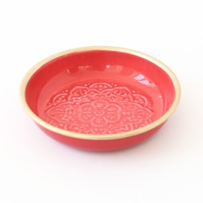 enameled bowl Nelly raspberry