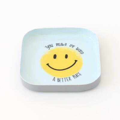 enameled tray Smiley