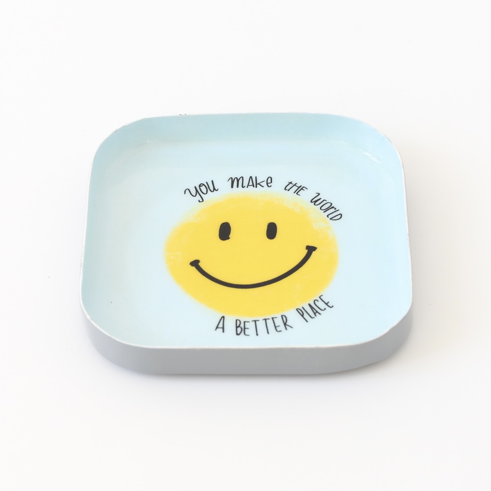 enameled tray Smiley