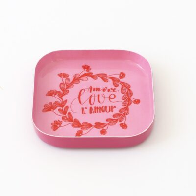 enameled tray Love