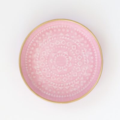 enameled tray Liv mauve, S