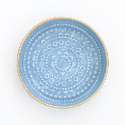 enameled tray Liv light blue, S