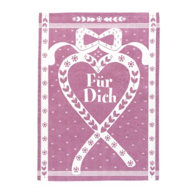 Küchenhandtuch Für Dich mauve