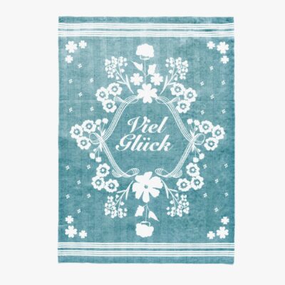 Küchenhandtuch Viel Glück zartblau