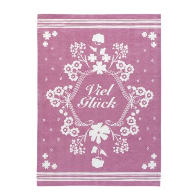 Küchenhandtuch Viel Glück mauve