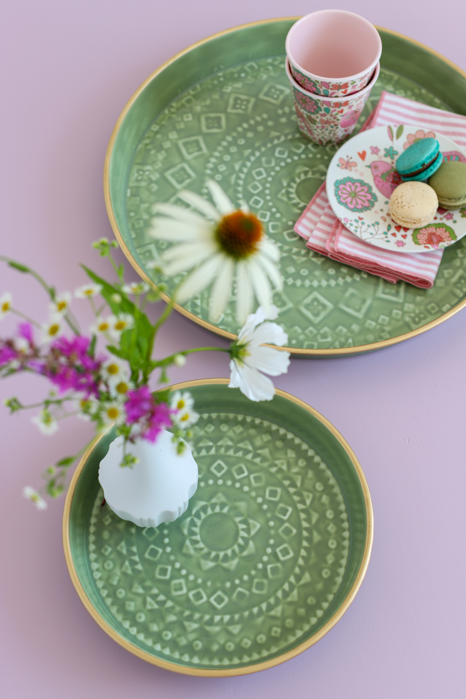 enameled tray Liv sage green, S - Image 2