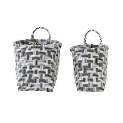 hanging baskets Jess black, set of 2
