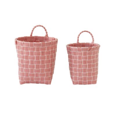 hanging baskets Jess red, set of 2