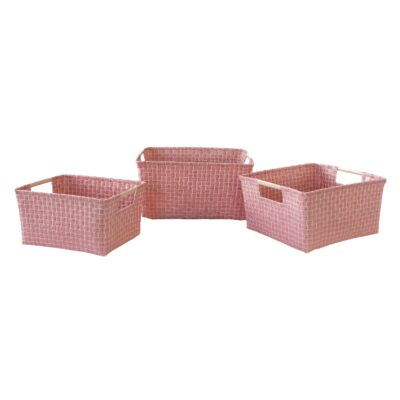 storage baskets Jess red, set of 3